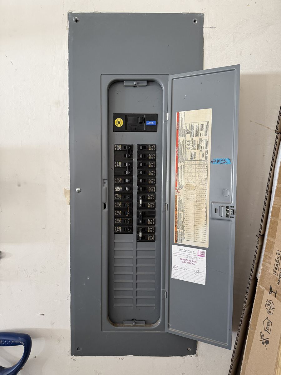 200-amp main panel, basement