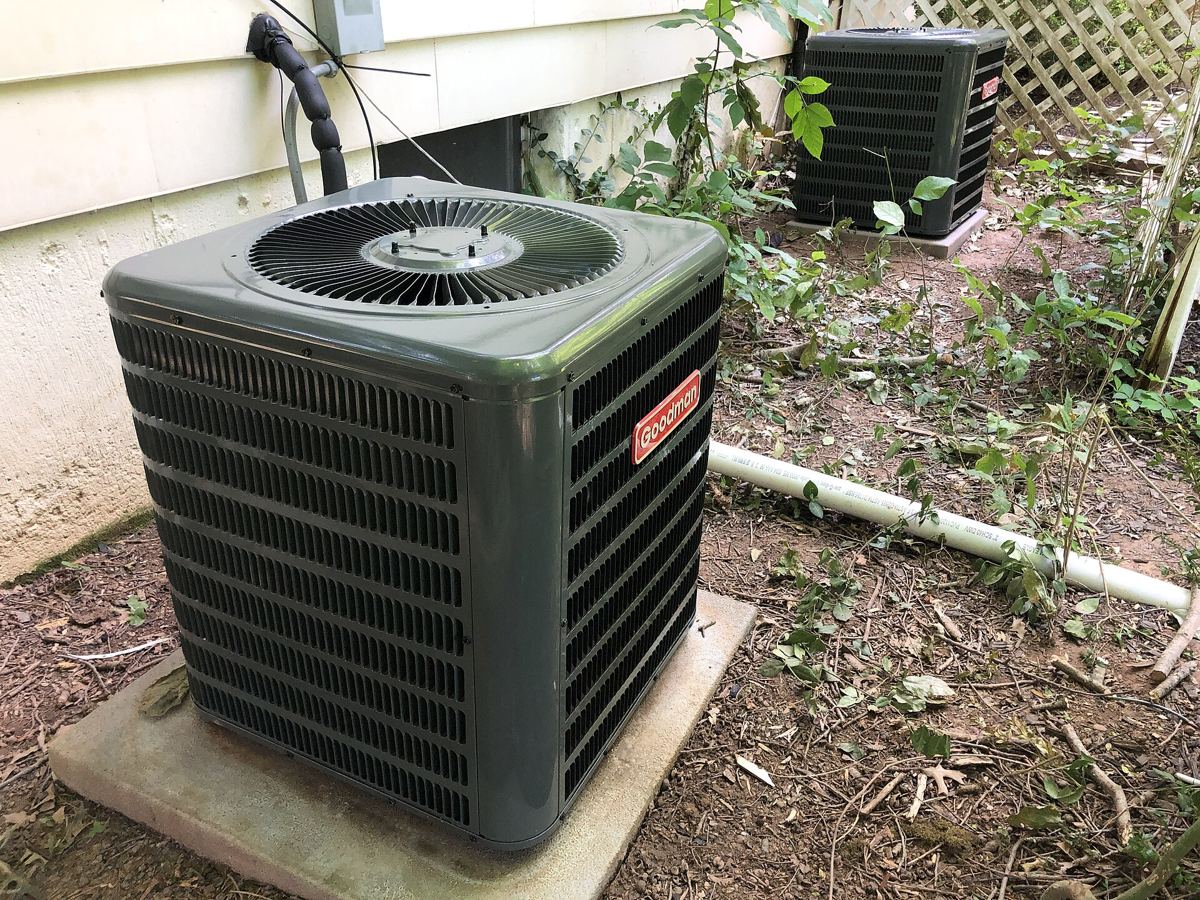 Condensing unit, north side