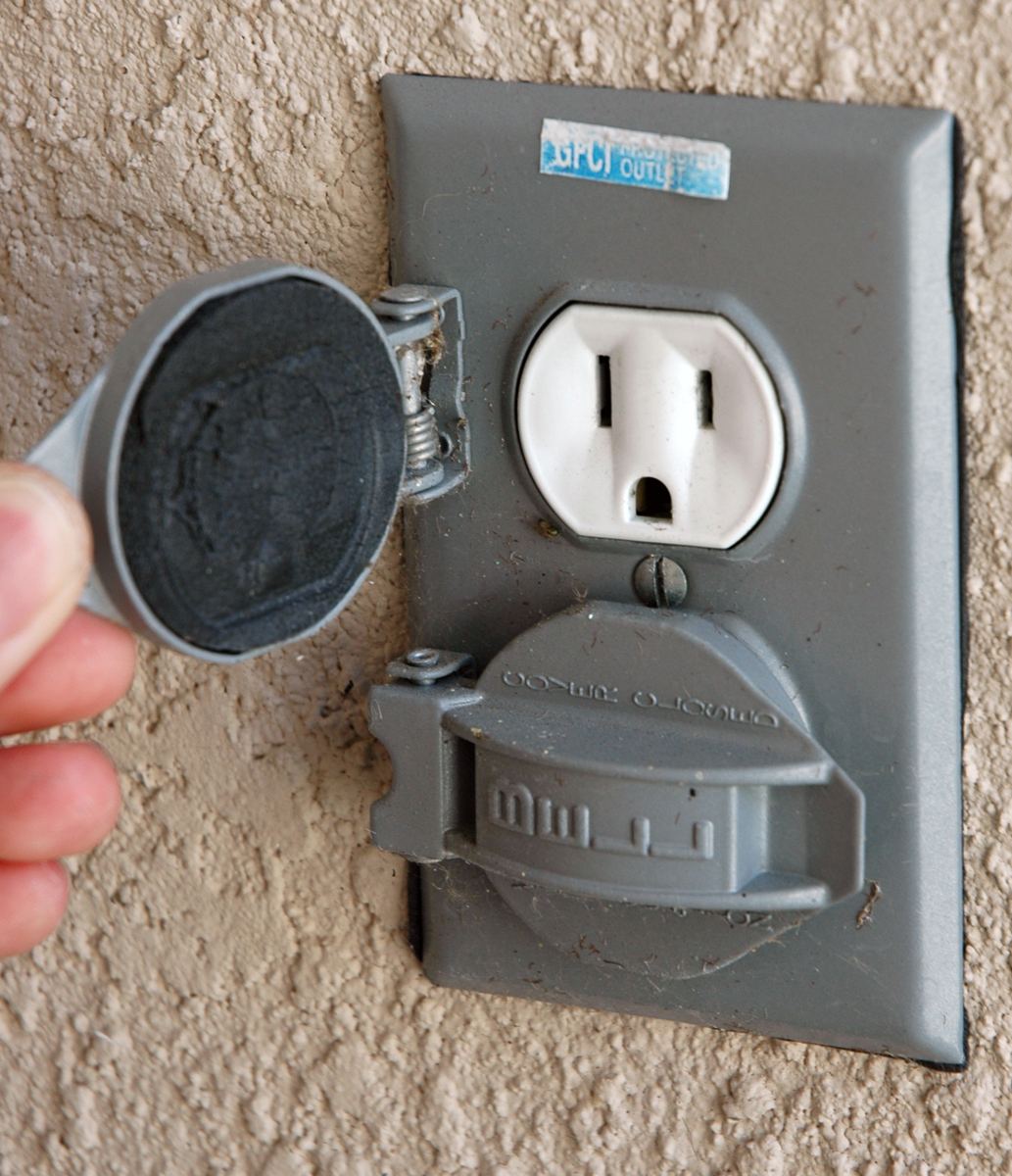 Rear patio receptacle